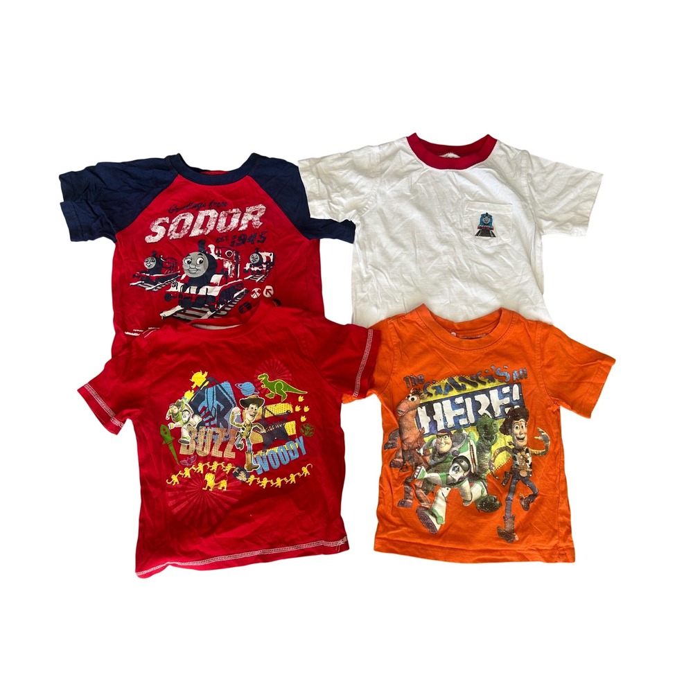 Toddler Boys Bundle of 4 Graphic T-Shirts Size 3T Toy Story Raglan